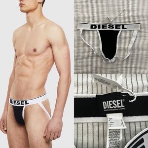 NWT Diesel Black and White Jockstrap - Size S